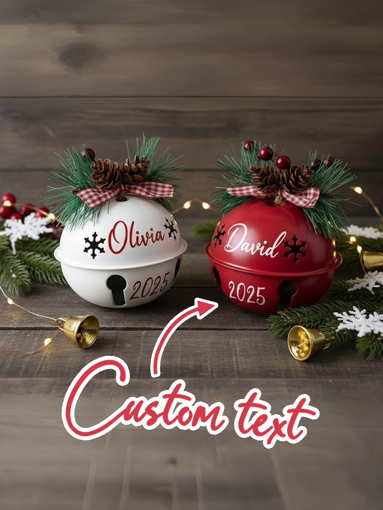 2025 Personalized Christmas Bell Ornament